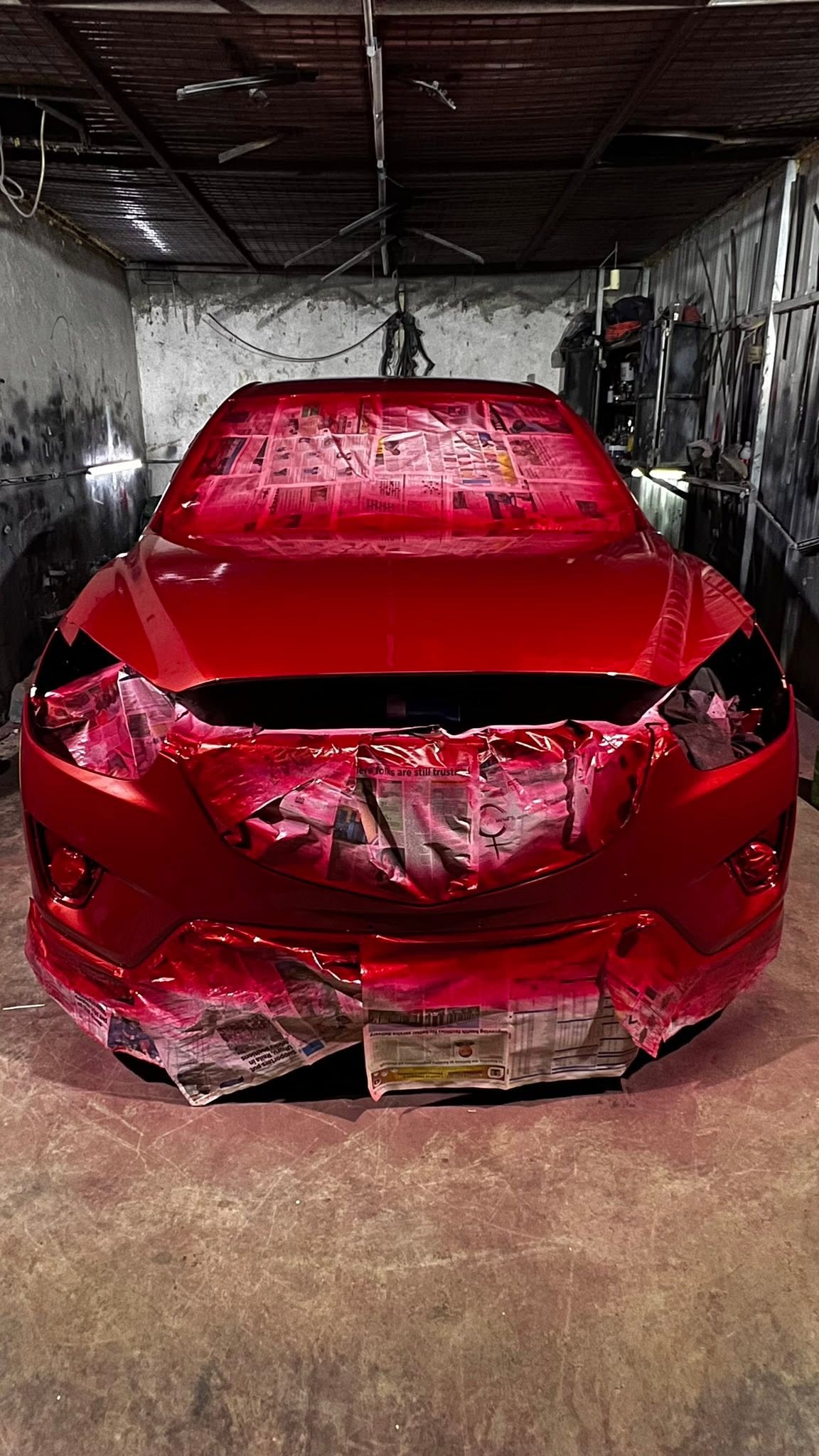 Auto body work in progress